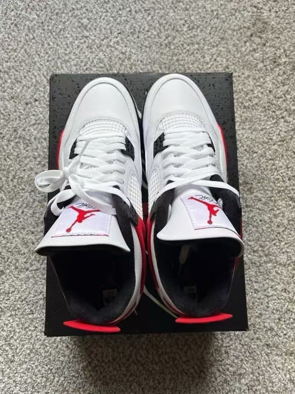 👟 New - Air Jordan 4 Retro Red Cement - Picture 6 of 9
